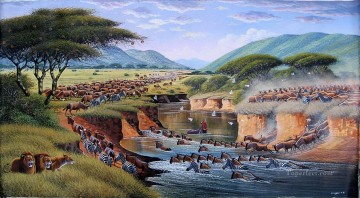  croix tableaux - Mugwe Traverser l’animal de la rivière Mara